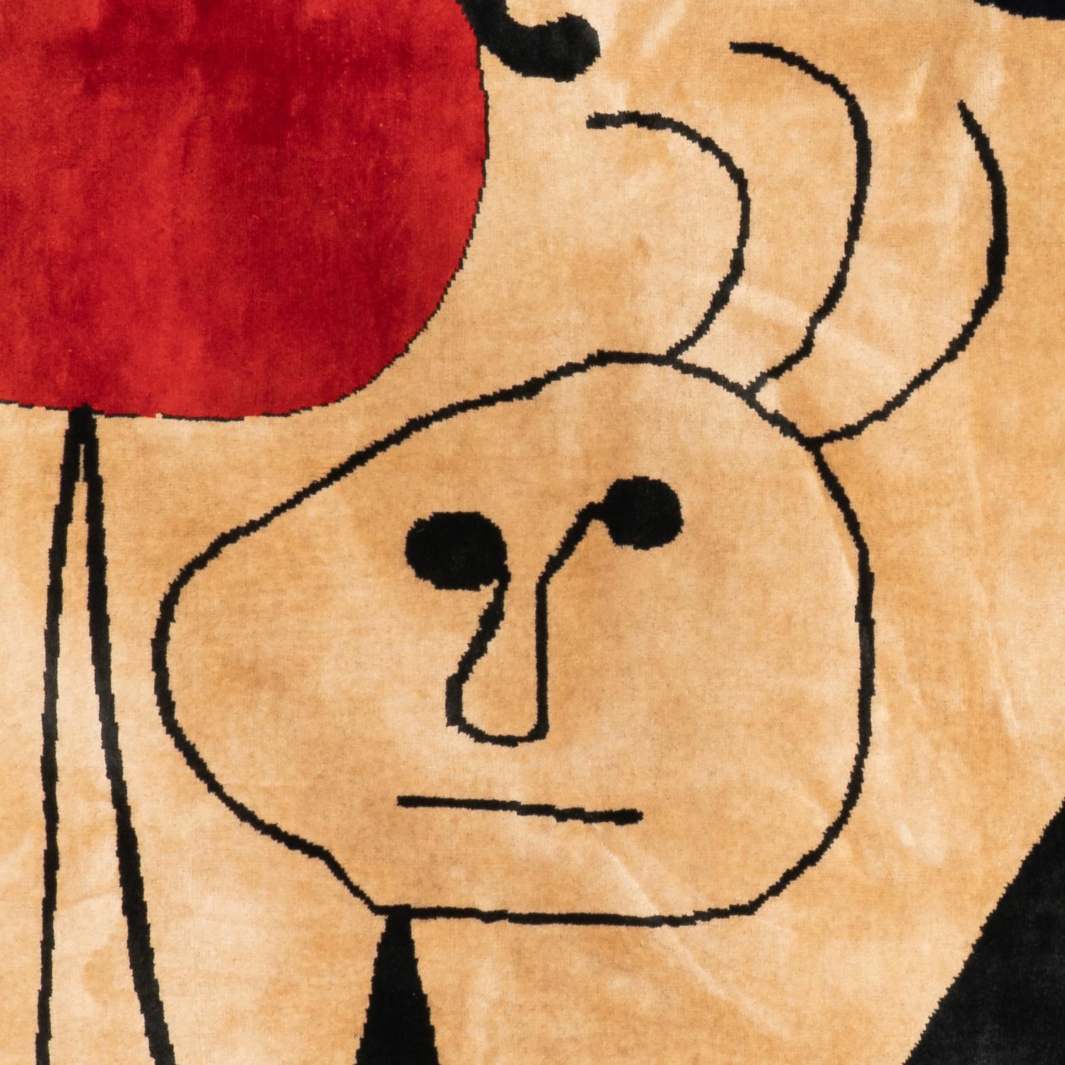 Inconnu Tapis,	ou	tapisserie,	inspiré	par	Joan	Miro.	Contemporain	travail. en vente