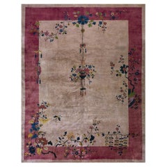 Rugs On Net Antique Cream Walter Nichols Chinese Art Deco Room Size Rug Carpet