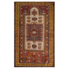 Rugs On Net Antique Tribal Geometric Islamic Prayer Motif Caucasian Kazak Rug