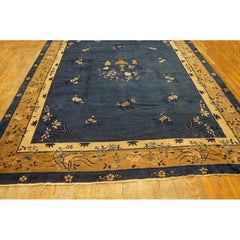 Rugs On Net Blue Antique Floral Vase Chinese Peking Carpet