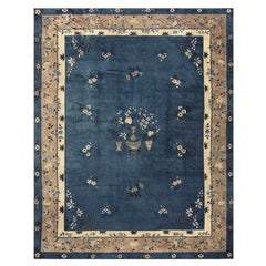 Alfombras En Red Florero Floral Antiguo Azul Alfombra China de Pekín