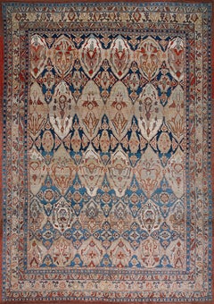 Rugs On Net Blue Large Tribal Vintage Shield Persian Mahal Sultanabad Carpet Rug