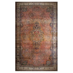 Rugs On Net Fine Oversized Rustic Red Antique Persian Sarouk Farahan Rug Carpet