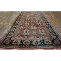 Rugs On Net Rustic Floral Fine Antique Persian Tabriz Haji Jalili Rug Carpet