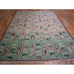 Rugs On Net Seafoam Antique Geometric Bessarabian Kilim Rug Flatweave Carpet