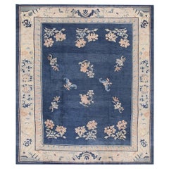 19th Century Hand-Knotted Chinese Peking Carpet, Qing Style, 1880s
