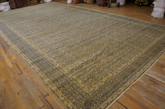 RugsOnNet Fine Oversized Antique Cream & Light Blue Floral Persian Tabriz Rug