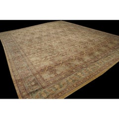 TappetiOnNet Tappeto persiano grande del Nord-Ovest, antico, neutro e chiaro del XIX secolo