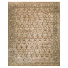 TappetiOnNet Tappeto persiano grande del Nord-Ovest, antico, neutro e chiaro del XIX secolo