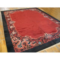 RugsOnNet Minimalist Red Rust Antique Walter Nichols Chinese Art Deco Rug Carpet