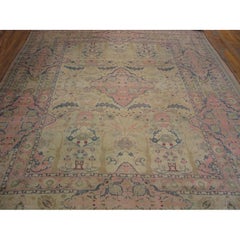 RugsOnNet Rare Fine Ivory Cream Antique Anatolian Turkish Sivas Wool Rug Carpet