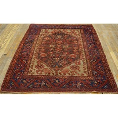 RugsOnNet Small Brown Antique Tribal Geometric Wool Turkish Kula Area Rug Carpet