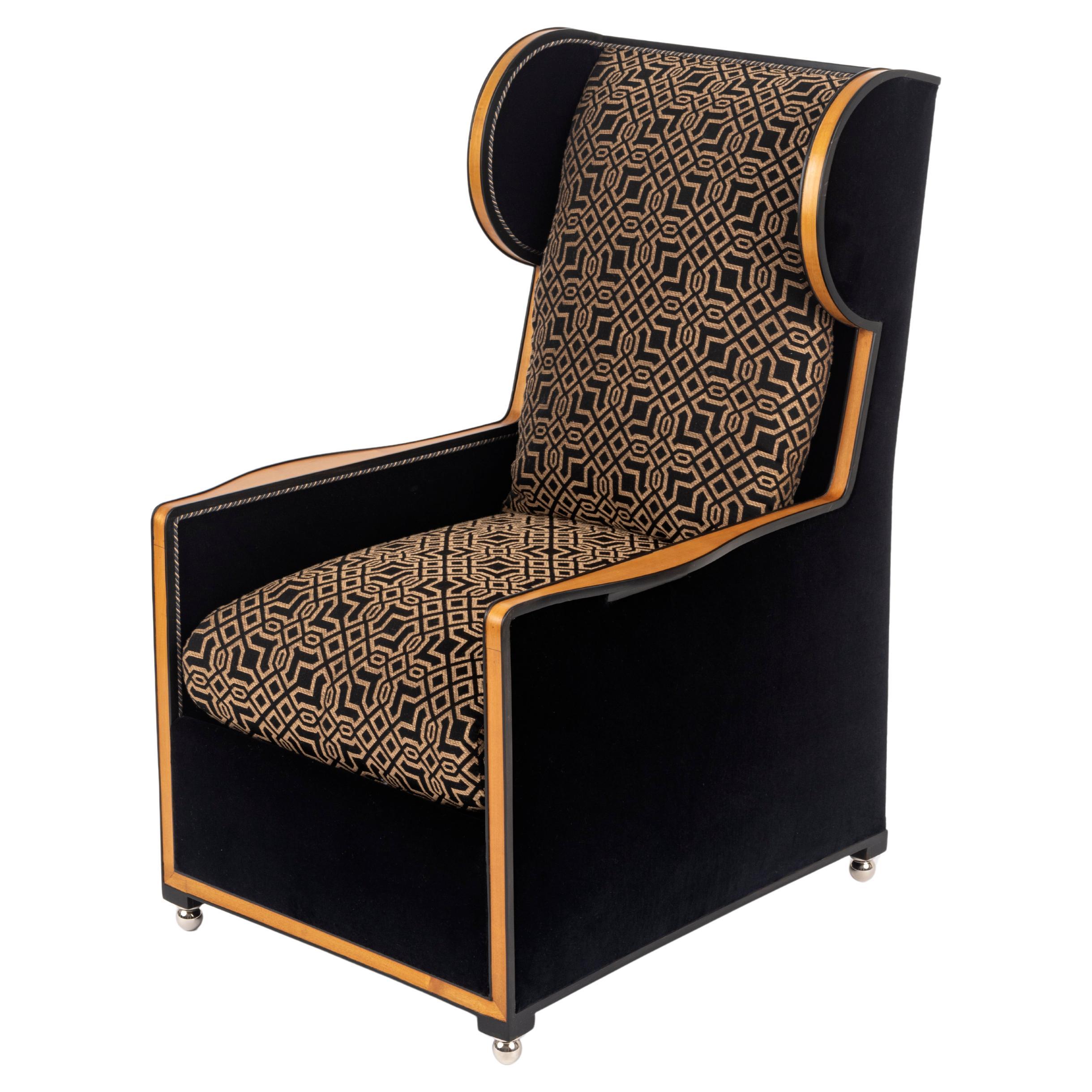 Ruhlmann 'À Oreilles Casées' Fruitwood Bergère Armchair