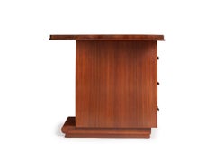 Ruhlmann und Porteneuve Halbkreisförmiger Mahagoni-Schreibtisch