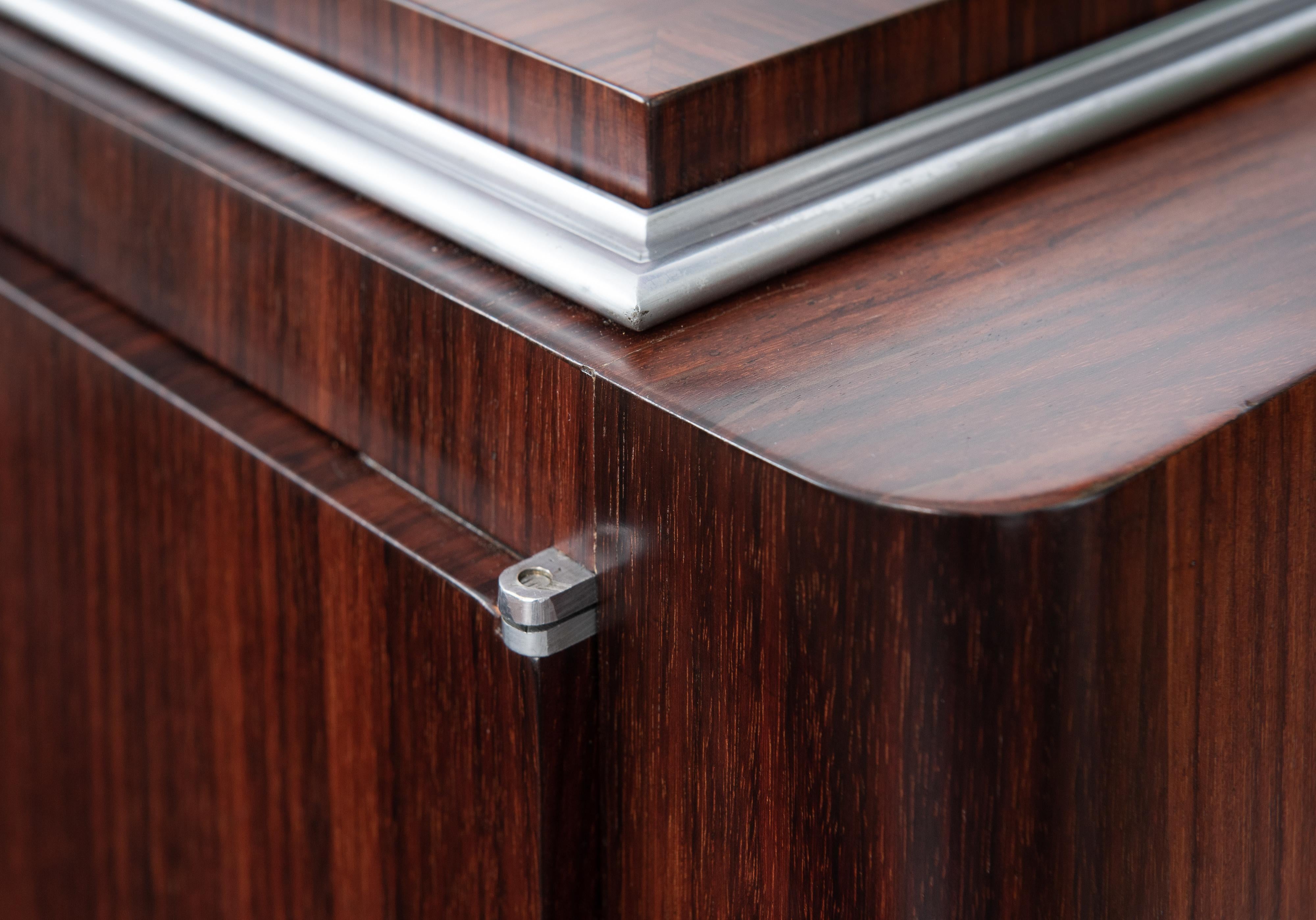 Argentato Cabinet Ruhlmann 'Argentier Spécial Berger' in palissandro indiano in vendita