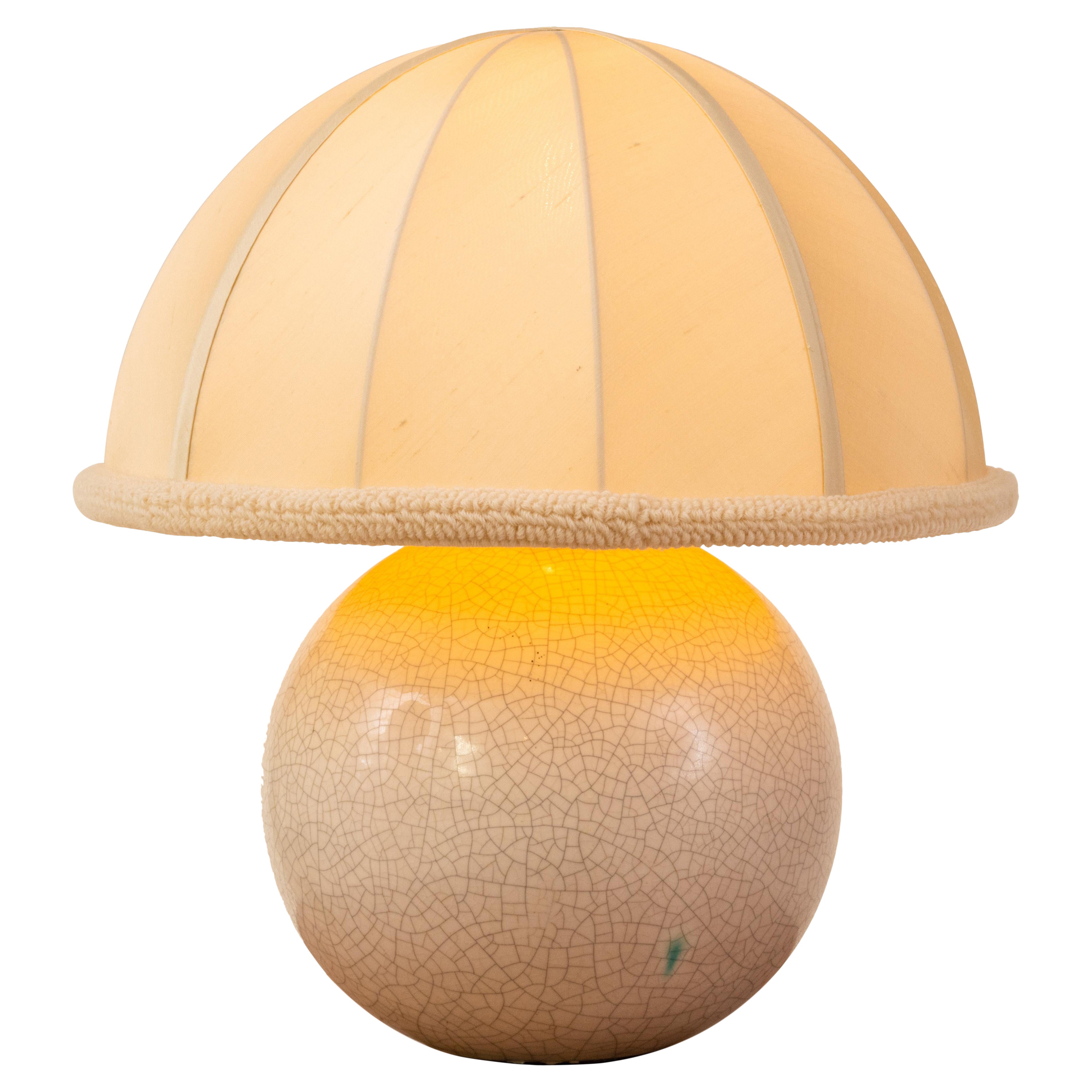 Ruhlmann 'Boule' Cream Glazed Table Lamp For Sale