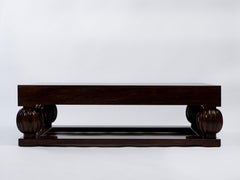 Ruhlmann 'Cabanel Basse-Boule' Indian Rosewood Table