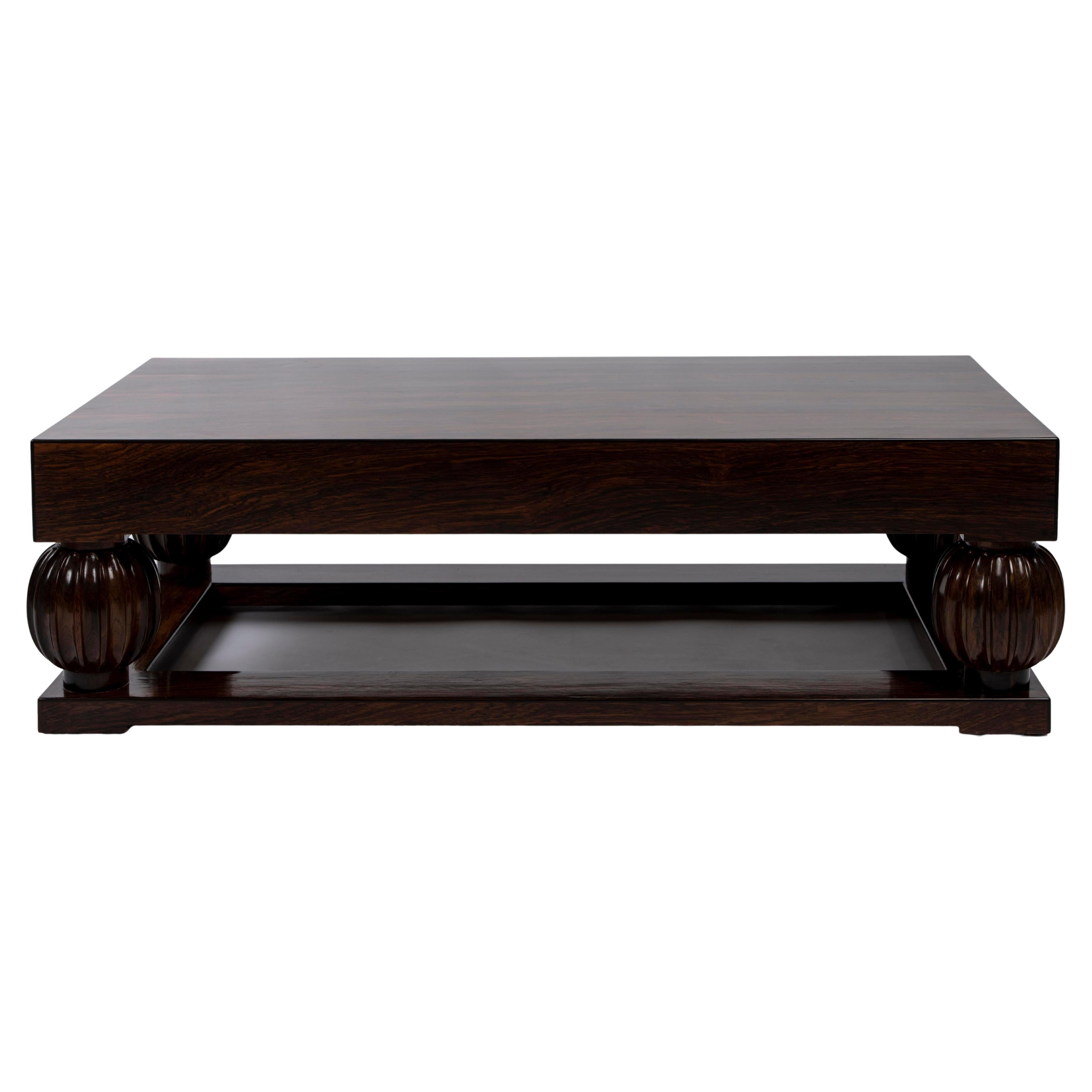 Ruhlmann 'Cabanel Basse-Boule' Tisch aus indischem Palisanderholz im Angebot