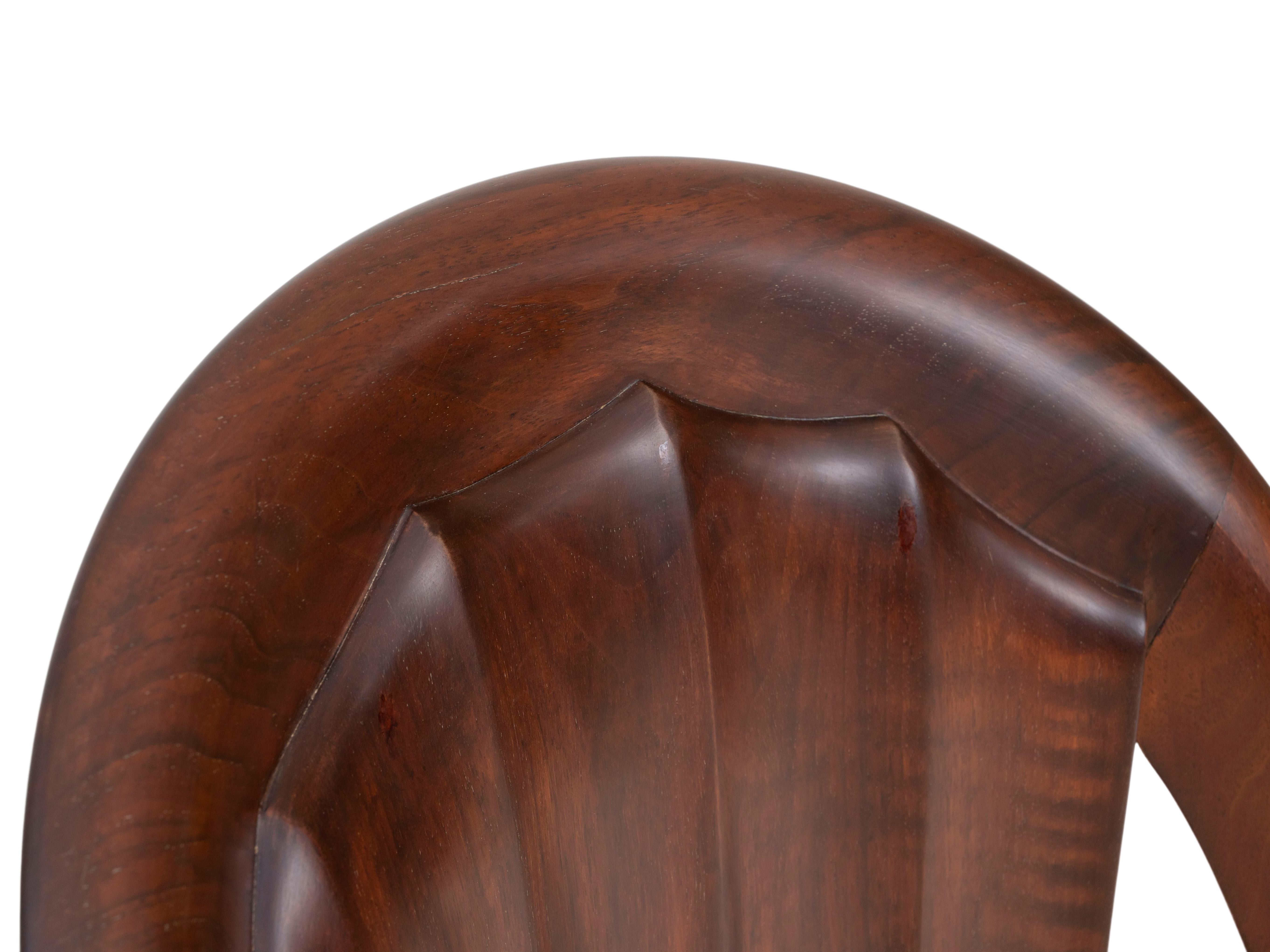 Ruhlmann 'Cannelure' Mahogany Chair In condizioni buone in vendita a Berlin, DE