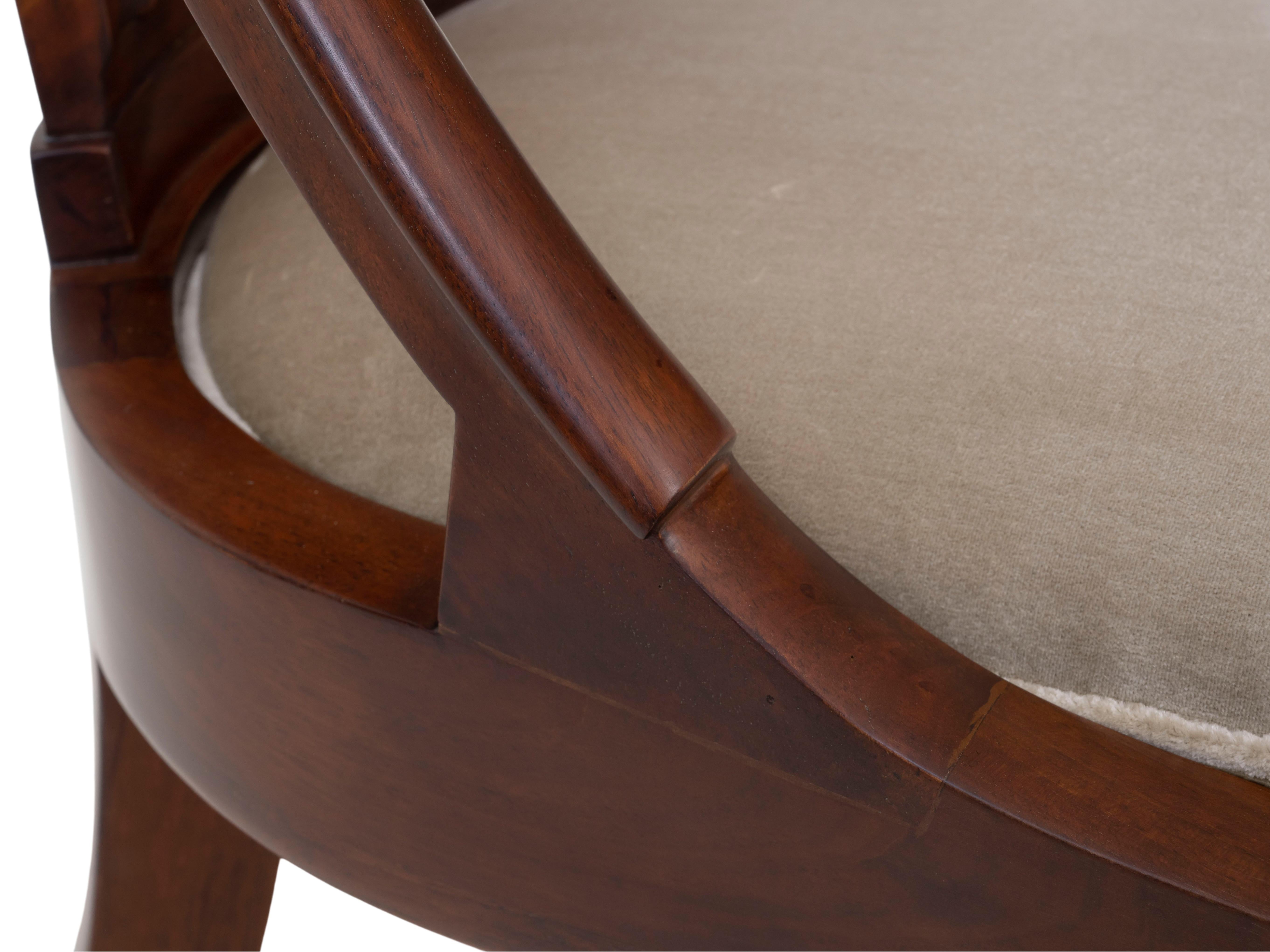 Inizio XX secolo Ruhlmann 'Cannelure' Mahogany Chair in vendita