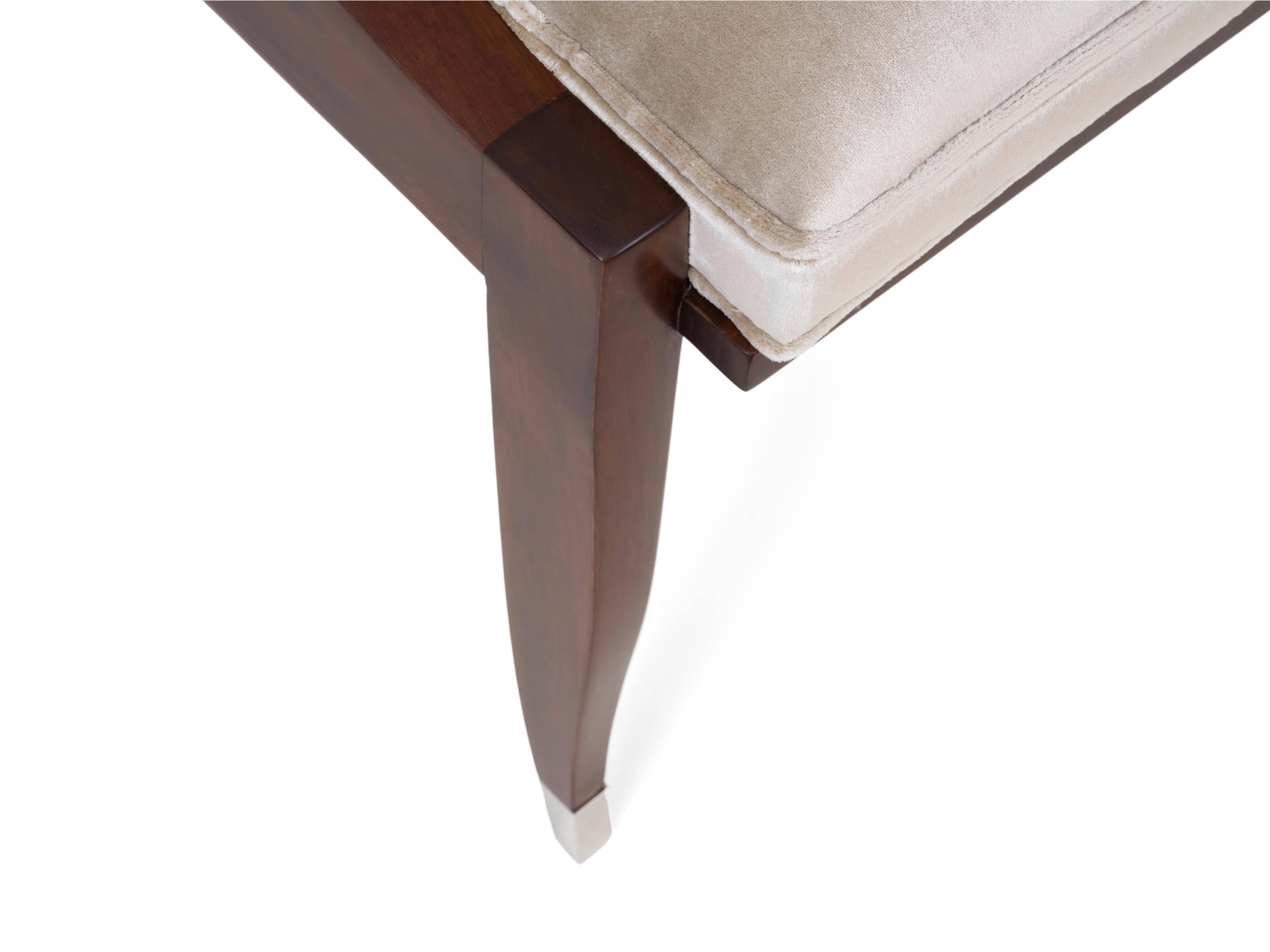 Bronzo Ruhlmann 'Cannelure' Mahogany Chair in vendita