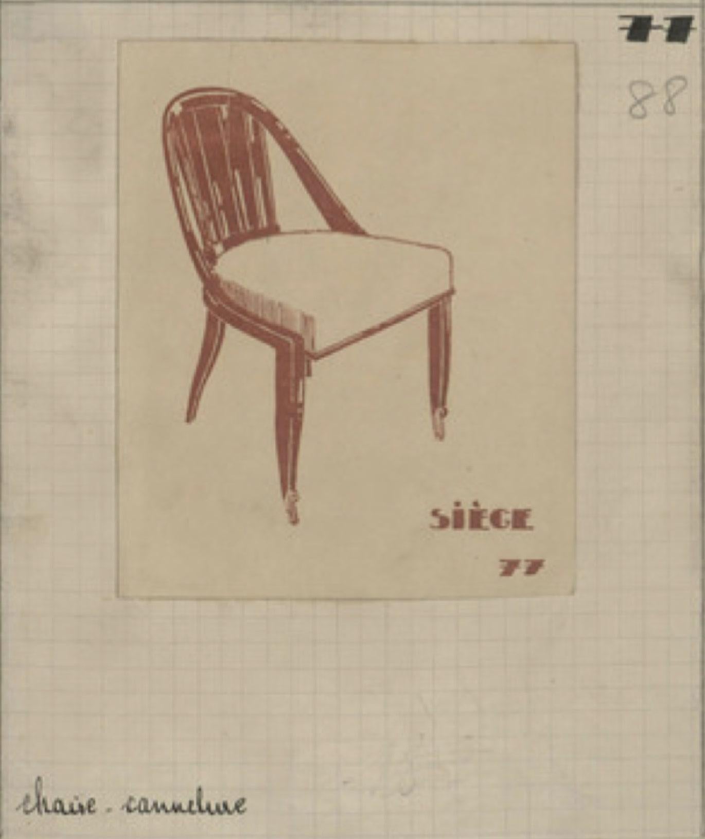 Ruhlmann 'Cannelure' Mahogany Chair in vendita 1