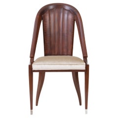 Antique Ruhlmann 'Cannelure' Mahogany Chair