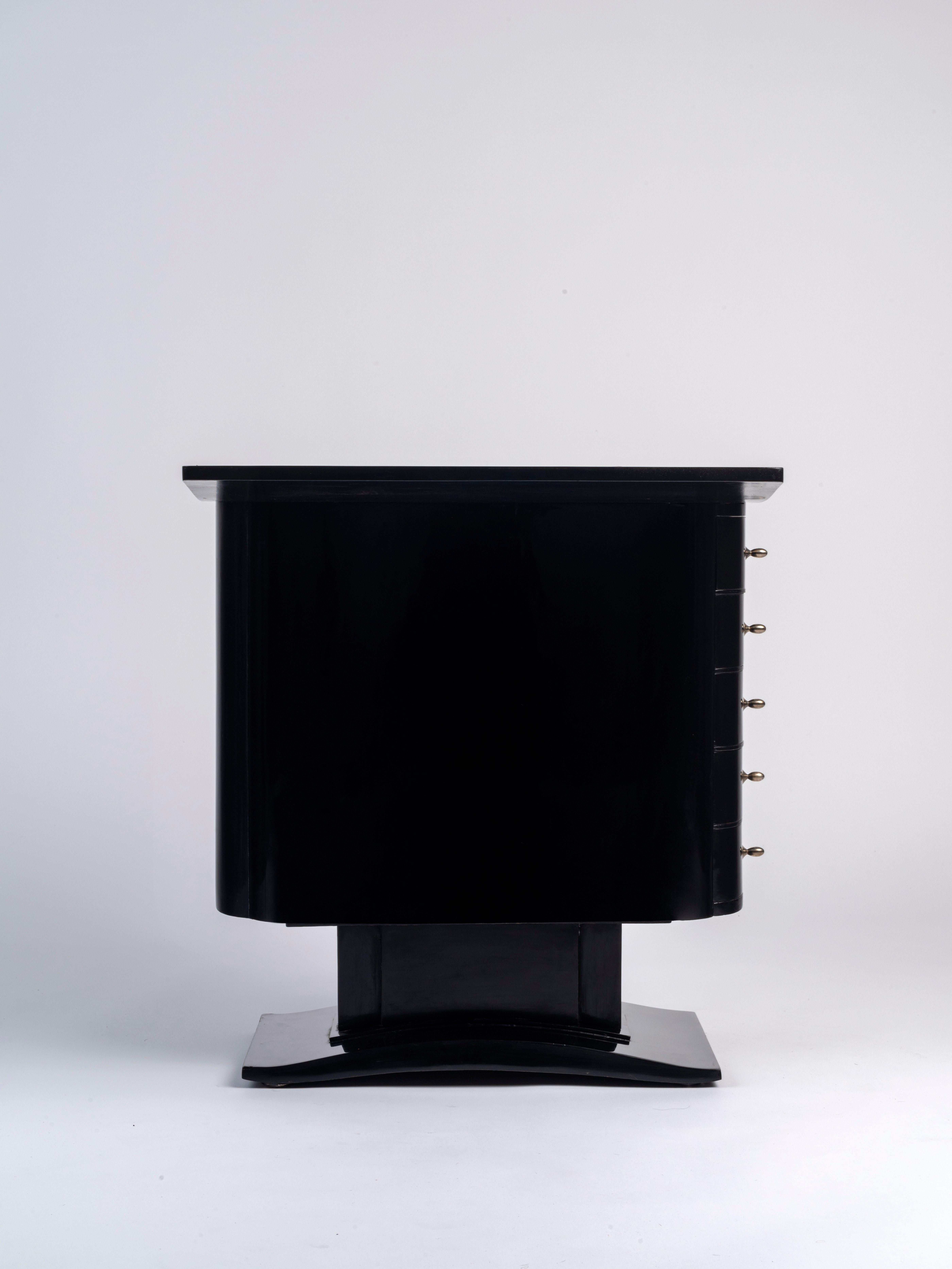 Mesa Ruhlmann 'd'Estainville' Modelo Laca Negra Francés en venta