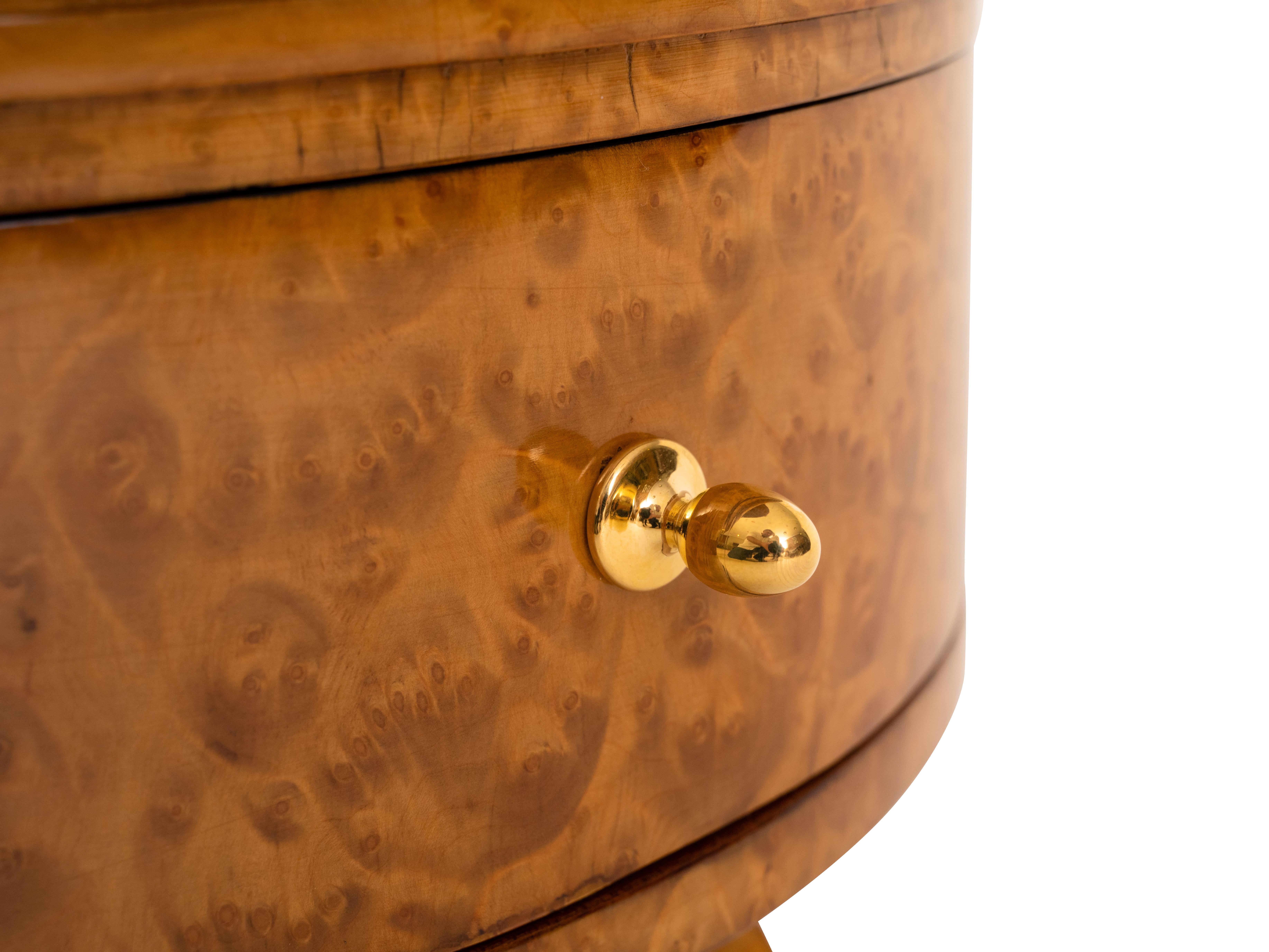 Début du 20ème siècle Table de chevet elliptique Ruhlmann Amboyna en vente