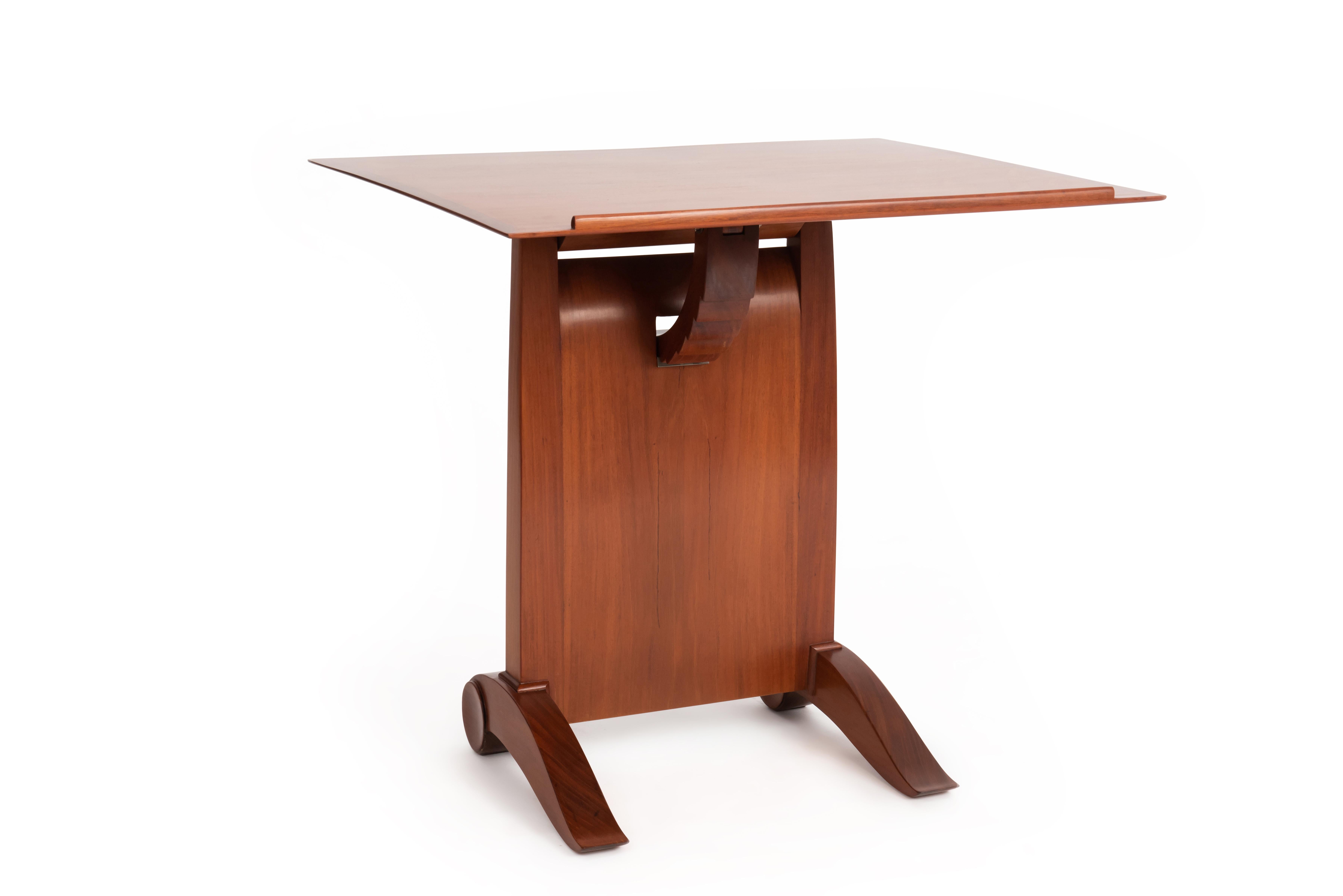 Ruhlmann Excepcional Mesa de Lectura/Presentación de Caoba Africana 