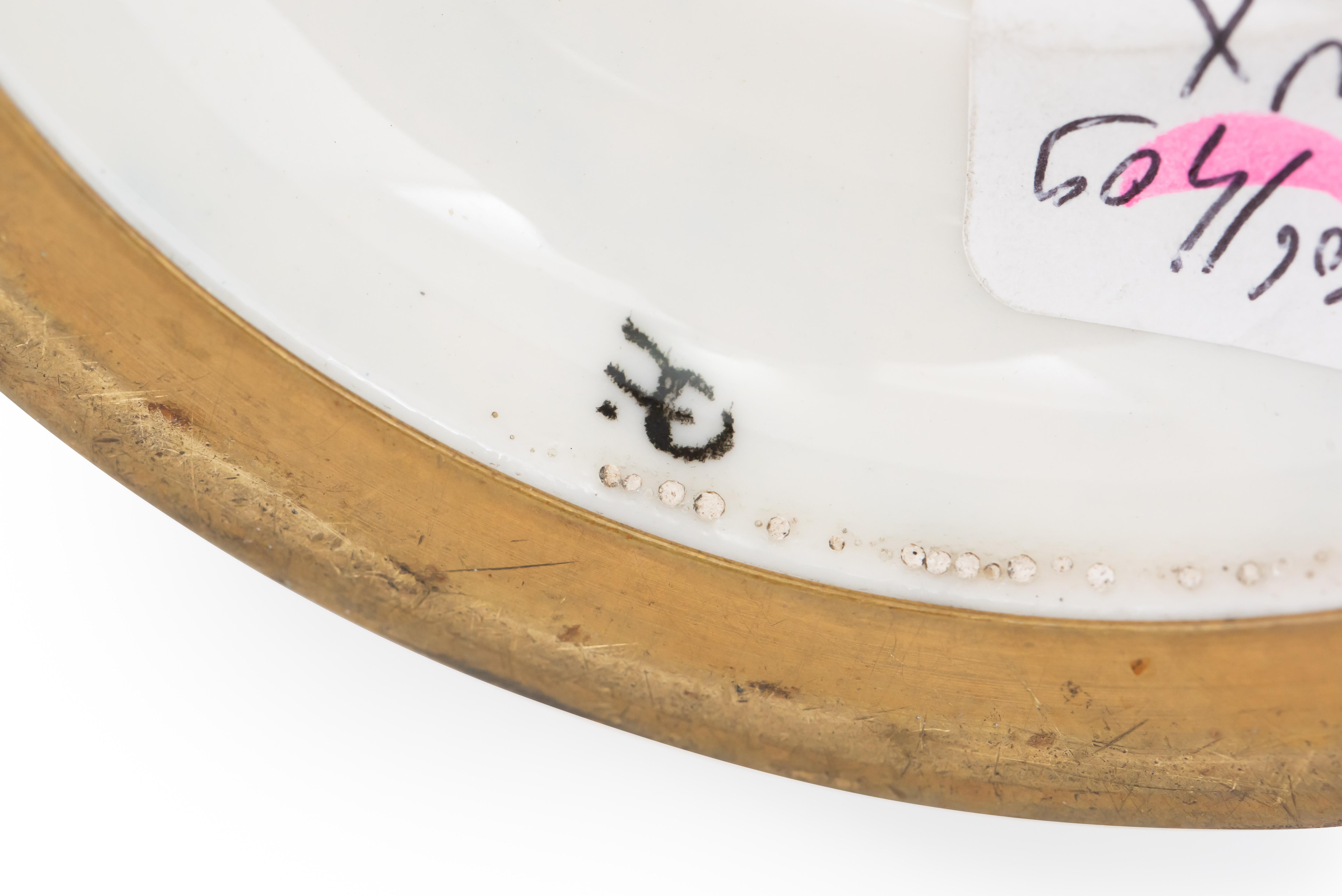 Smaltato Vaso in porcellana smaltata e dorata 