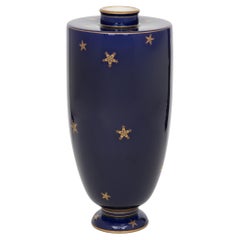 Ruhlmann "Forme Ruhlmann 1" Jarrón de porcelana esmaltada y dorada