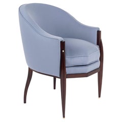 Ruhlmann 'Fuseau-Facettes' Amaranth Armchair, 'Monsieur' Model