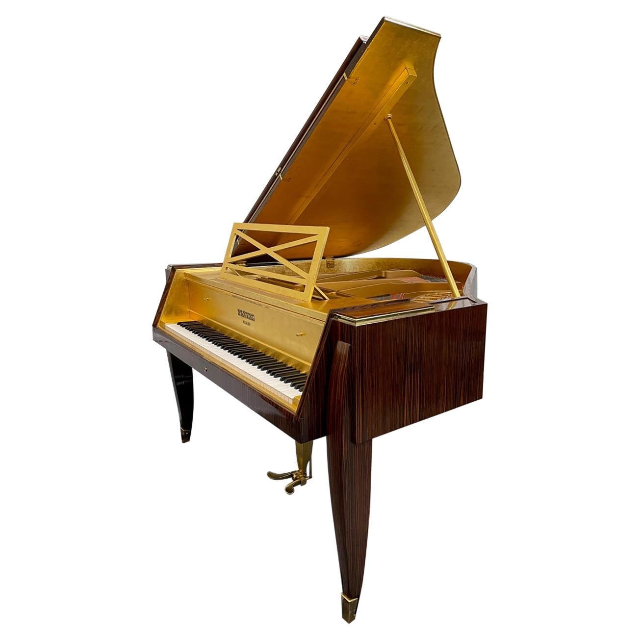 Ruhlmann Ducharne Grand Piano Art Deco French Macassar Rosewood Gold Baby Grand 