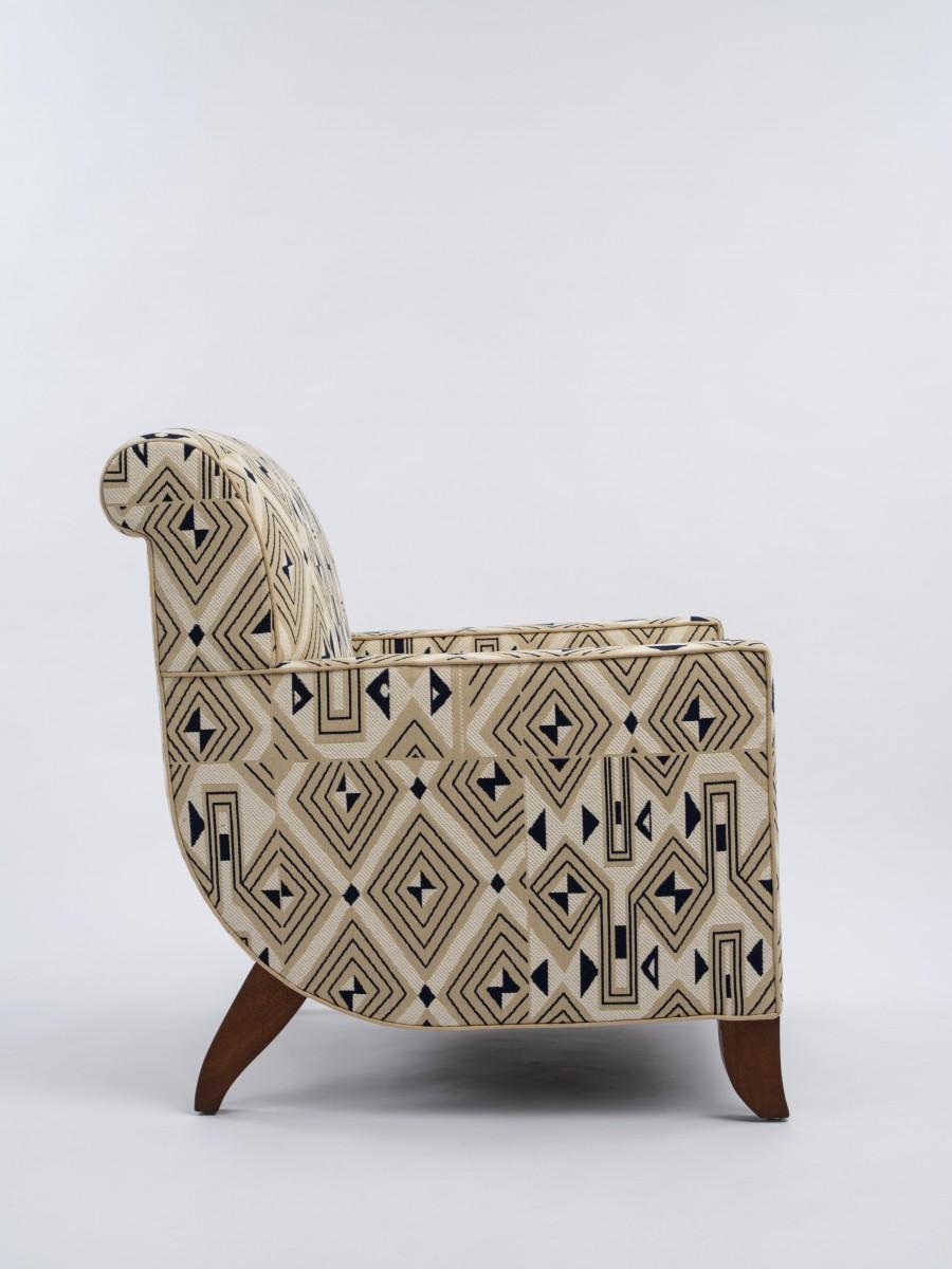 Sillón Bergère Ruhlmann 'Gros Hydravion' Caoba Africana Francés en venta