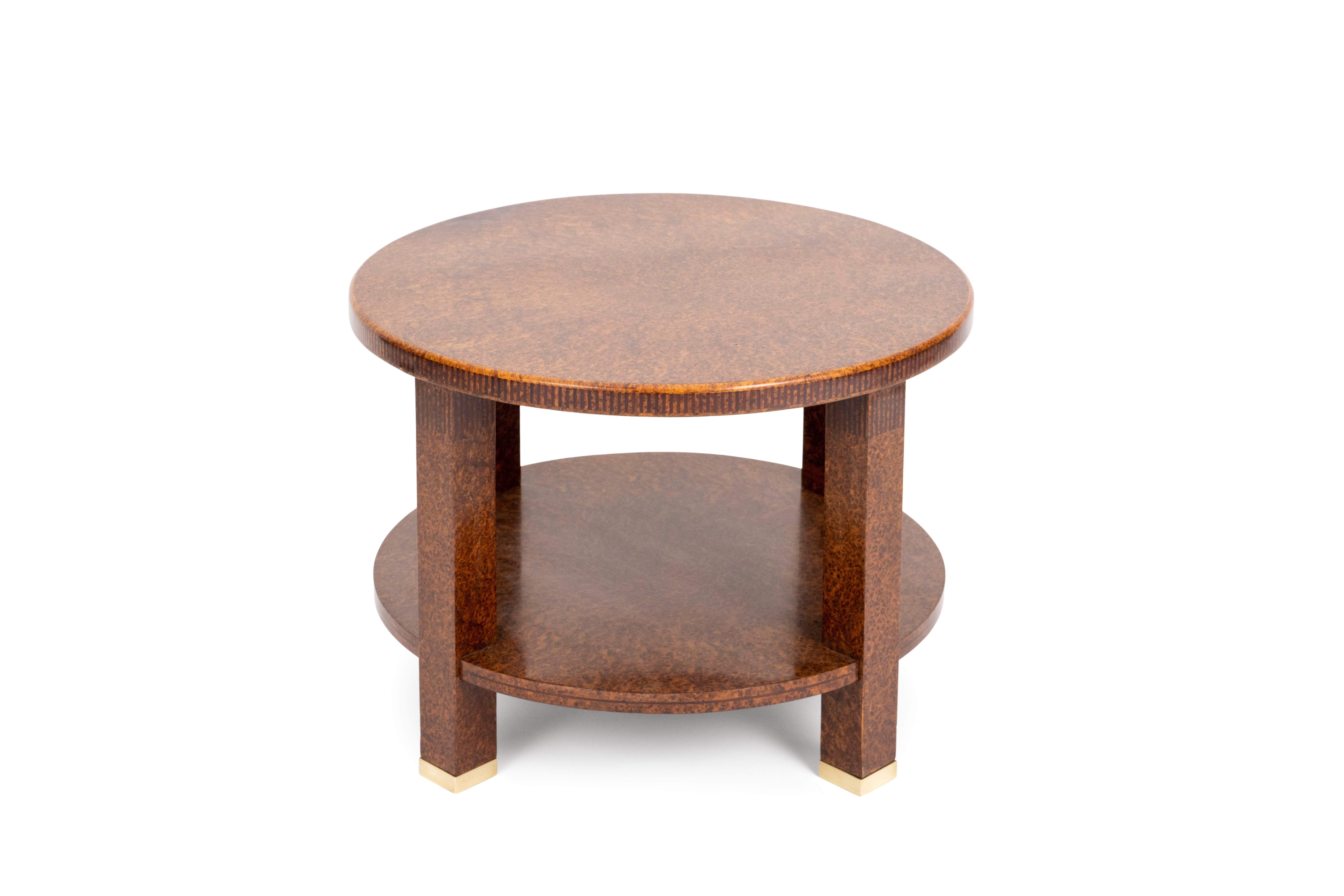 Art Deco Ruhlmann 'Guéridon' Burr Amboyna Table For Sale