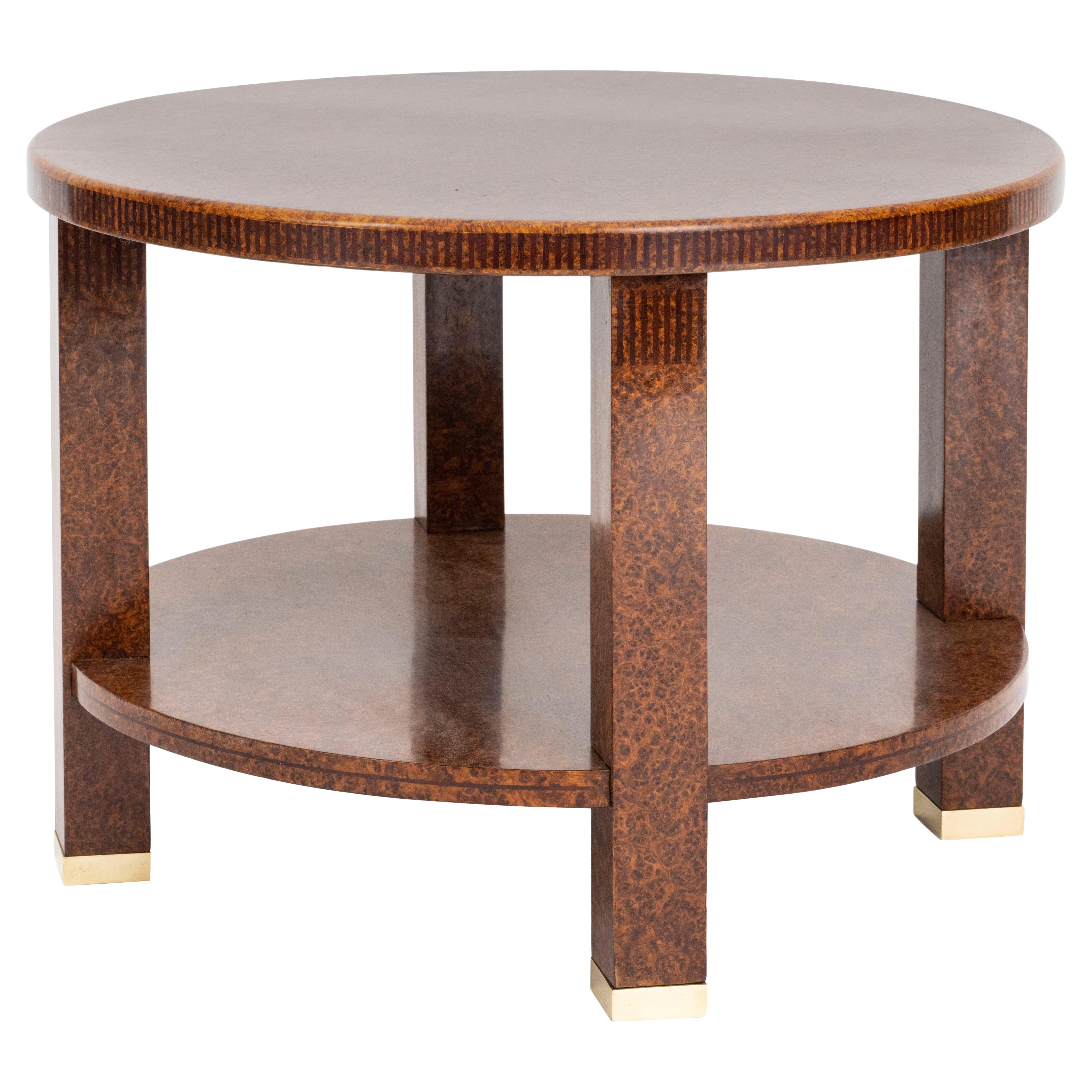 Ruhlmann 'Guéridon' Burr Amboyna Table For Sale