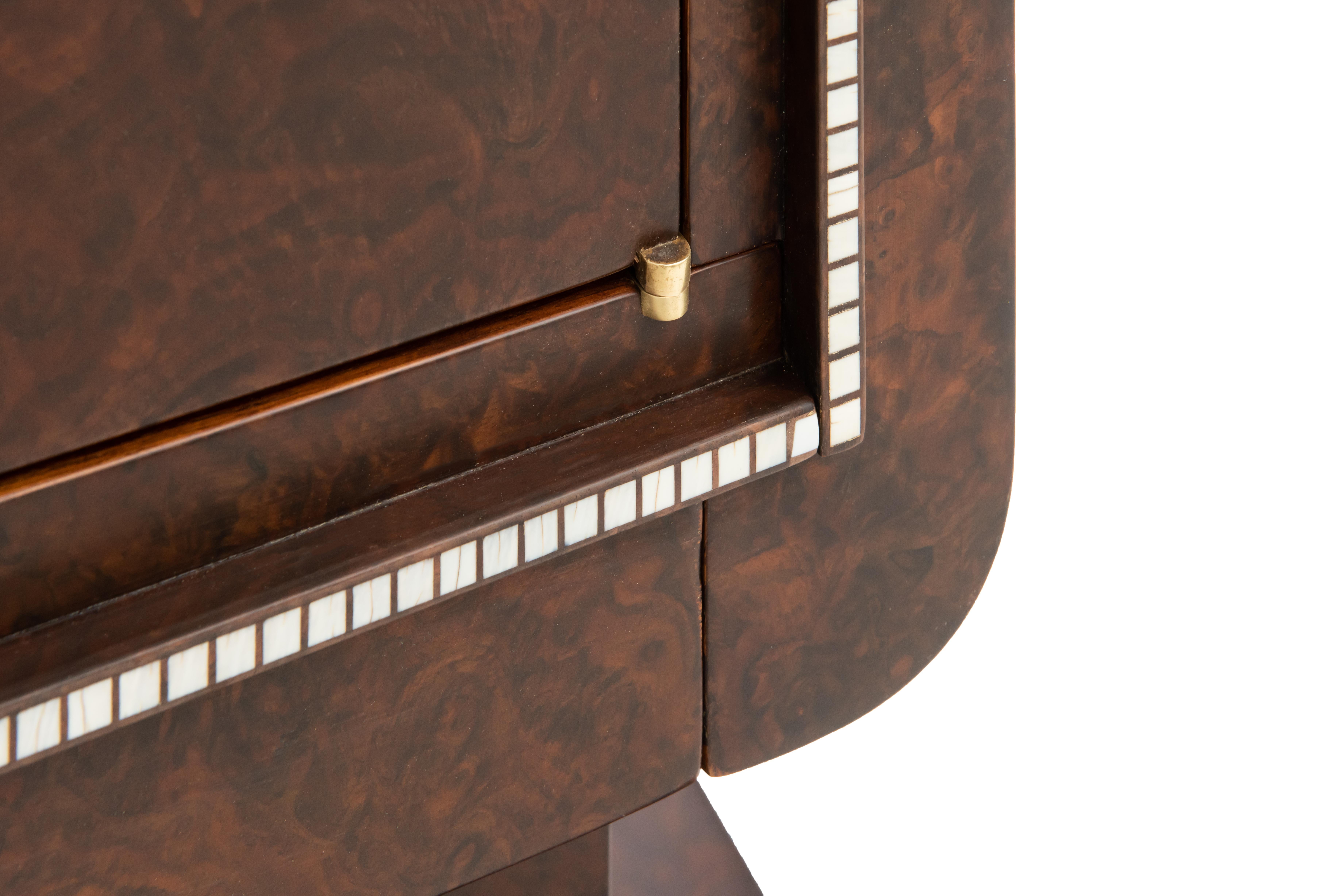 Ruhlmann Important 'Bibol' Burl Oak Veneer Cabinet For Sale 3