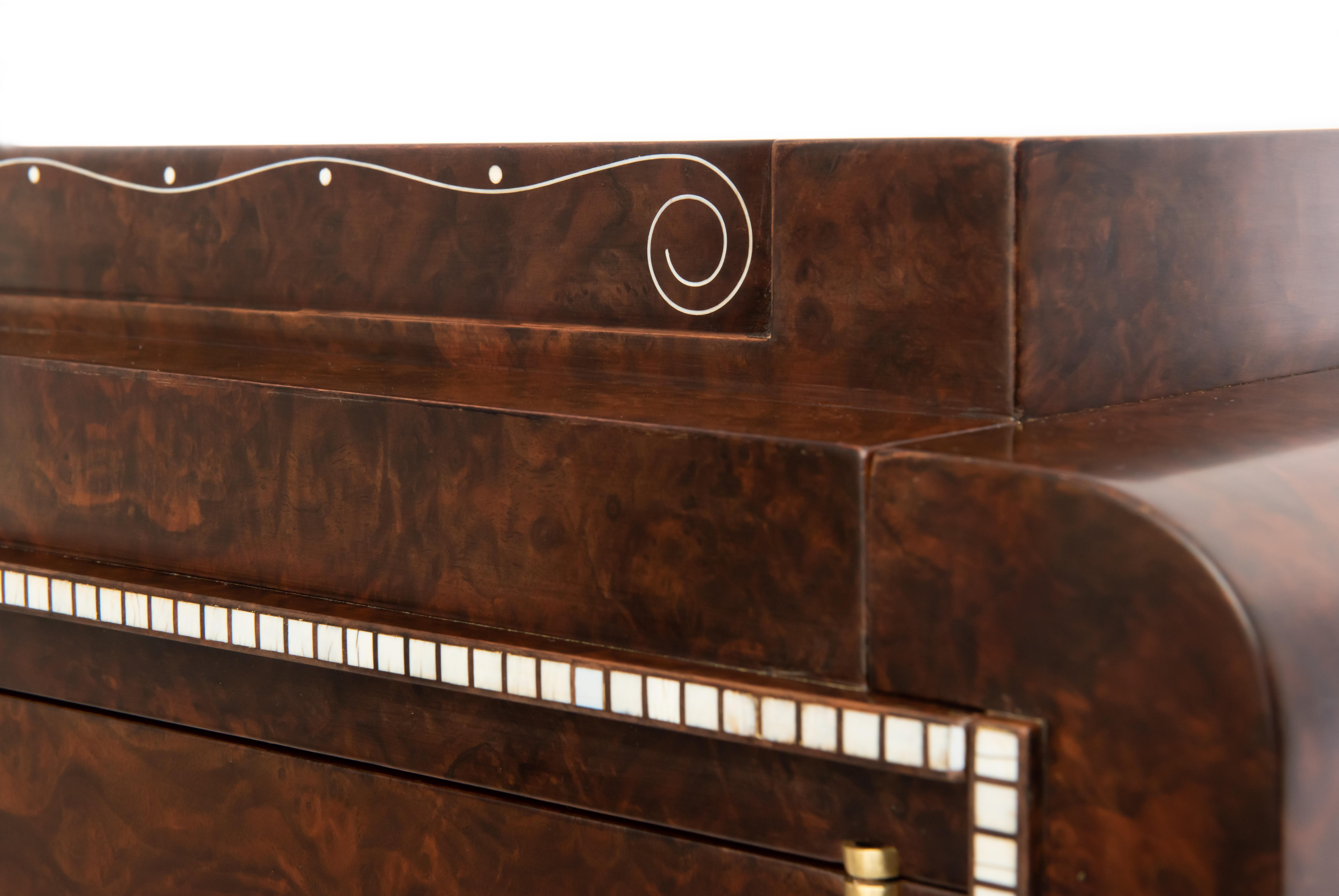 Ruhlmann Important 'Bibol' Burl Oak Veneer Cabinet For Sale 4