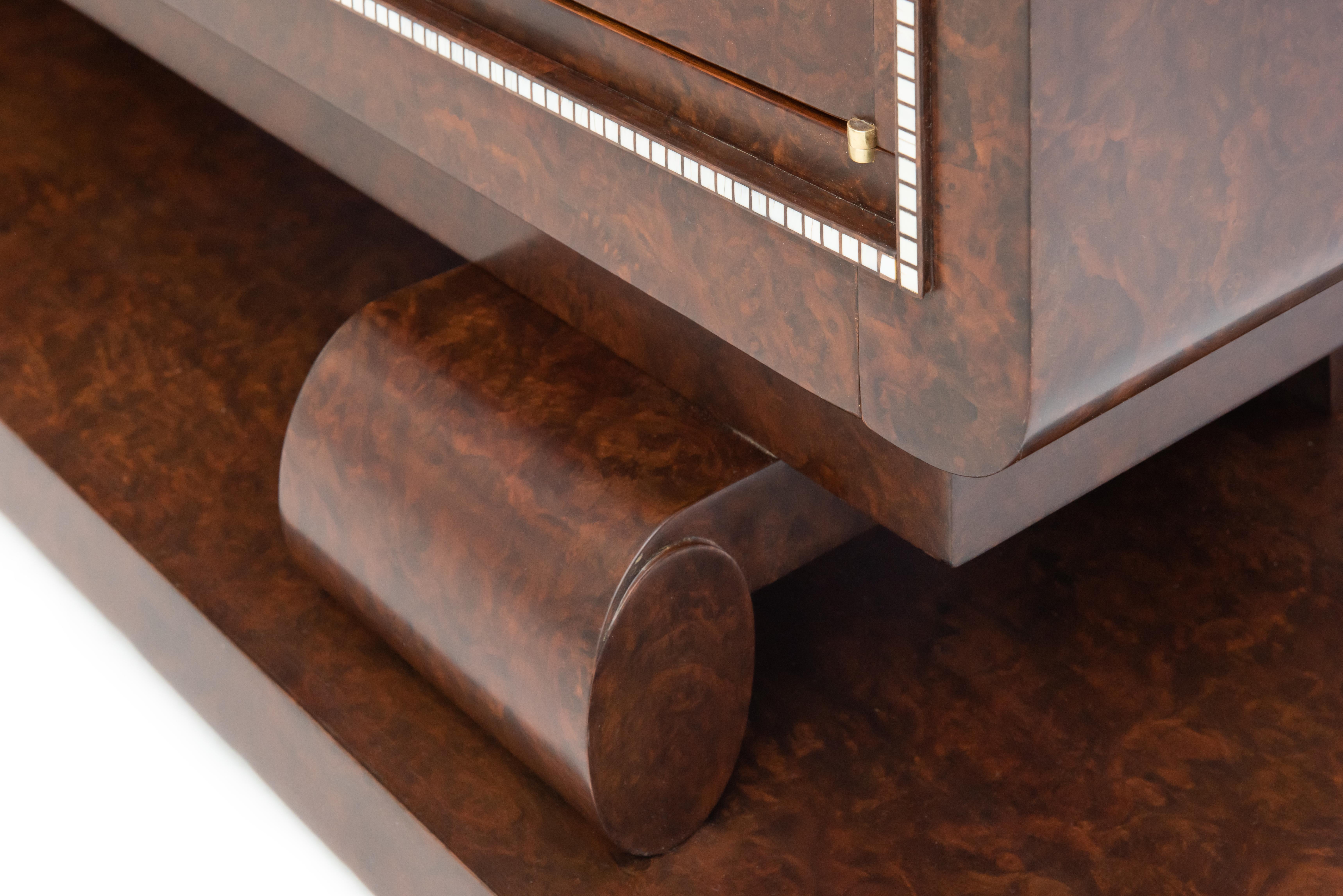 Ruhlmann Important 'Bibol' Burl Oak Veneer Cabinet For Sale 5