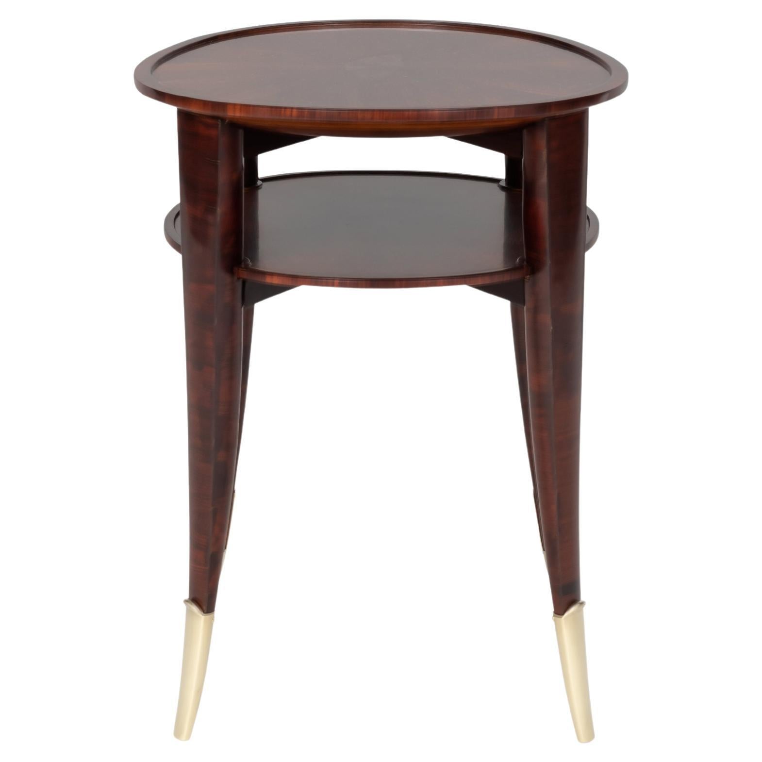 Ruhlmann Kindwood and Gilt Bronze Side Table For Sale