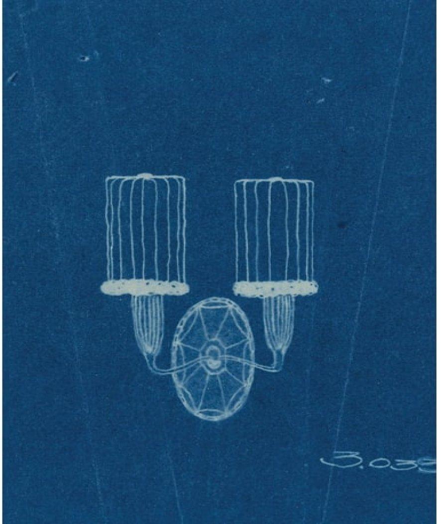 Francese Lampada da parete Ruhlmann 