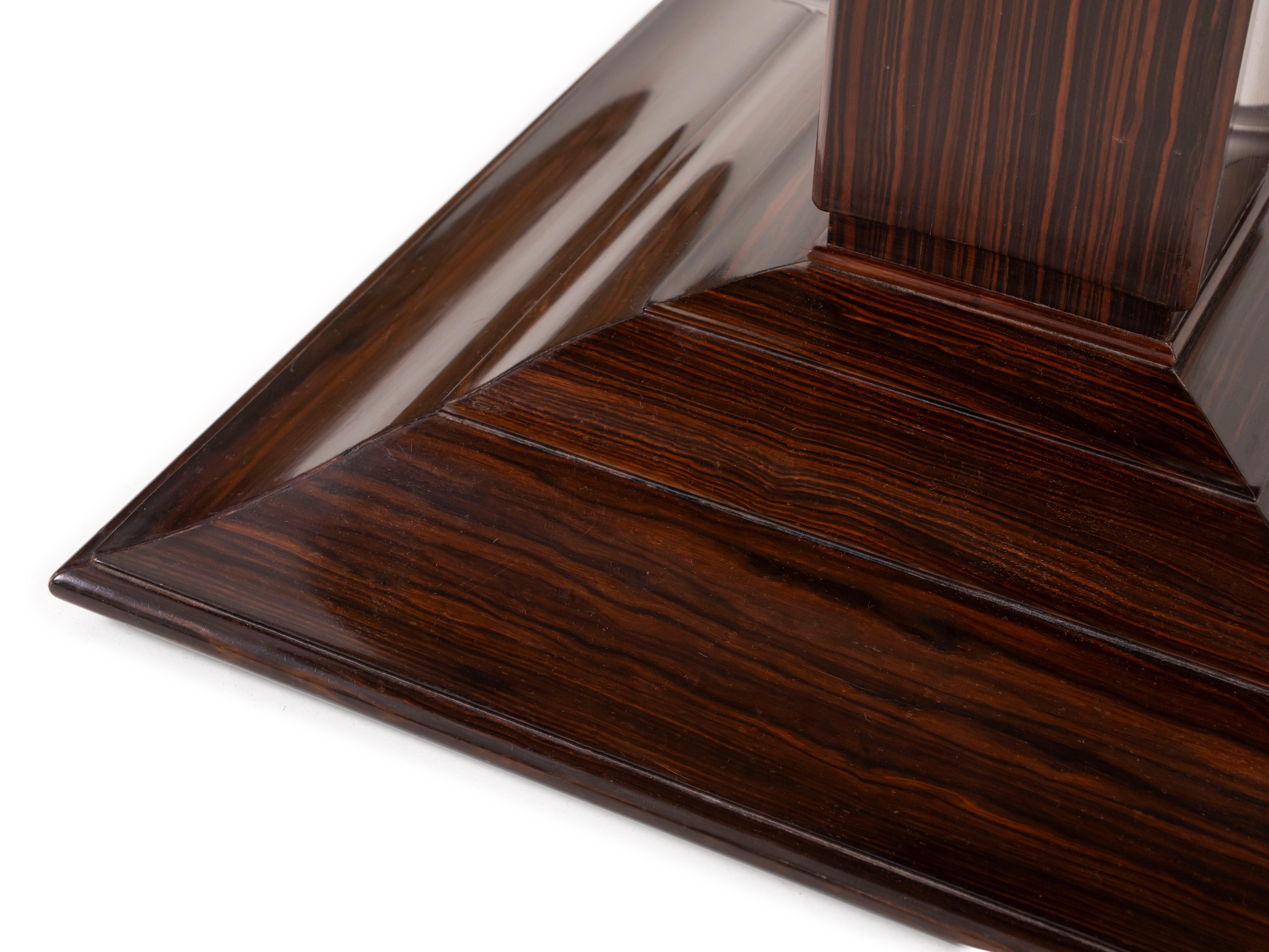 Art Deco Ruhlmann Macassar Ebony Extension Dining Table For Sale