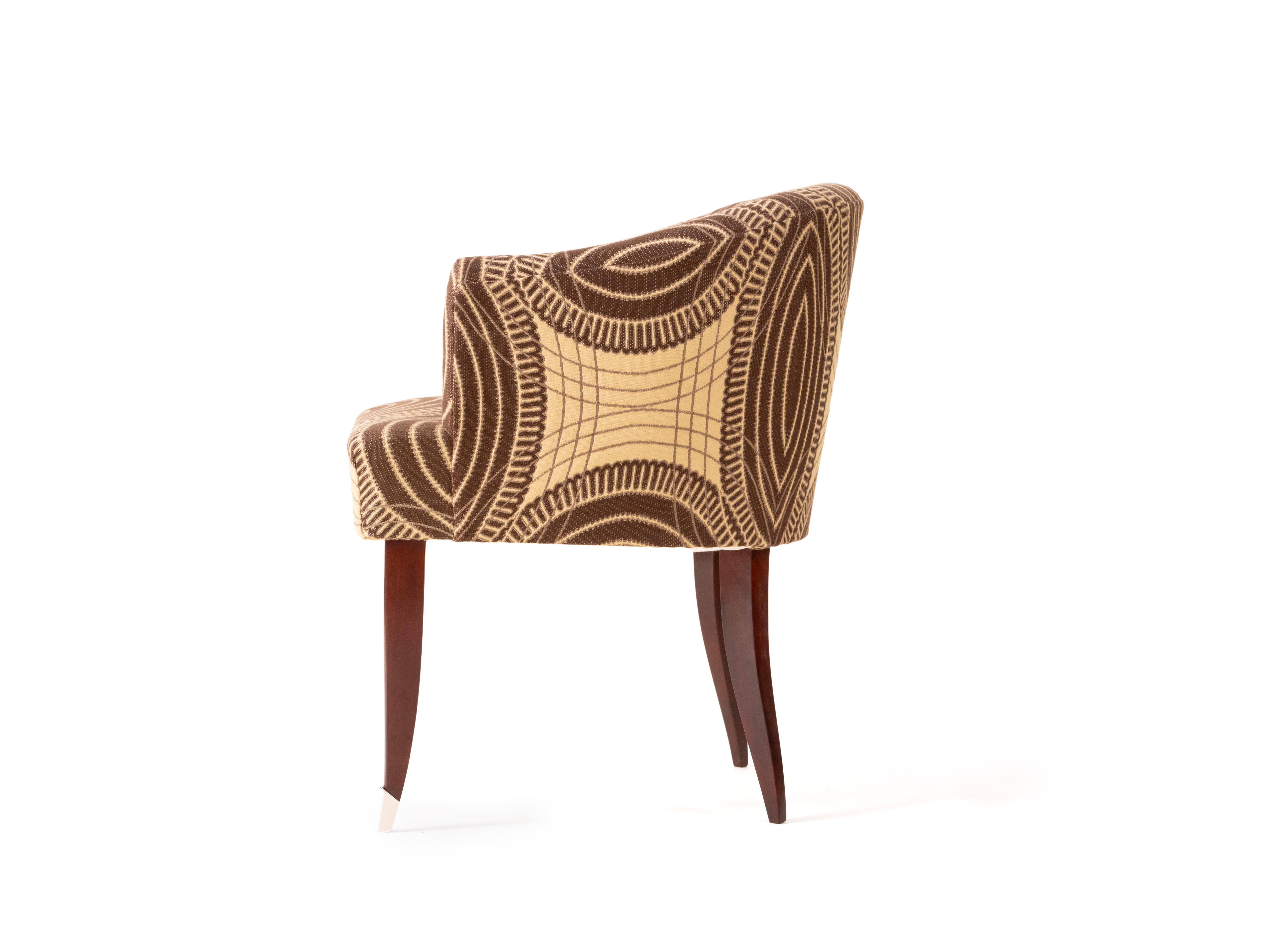 Ruhlmann Mahagoni-Schreibtischsessel, bearbeitet von Porteneuve (Französisch) im Angebot