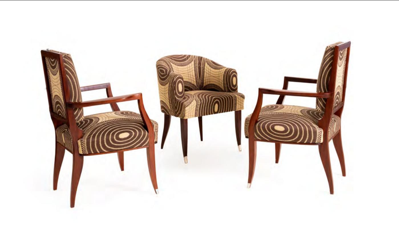 Ruhlmann Mahagoni-Schreibtischsessel, bearbeitet von Porteneuve im Zustand „Gut“ im Angebot in Berlin, DE