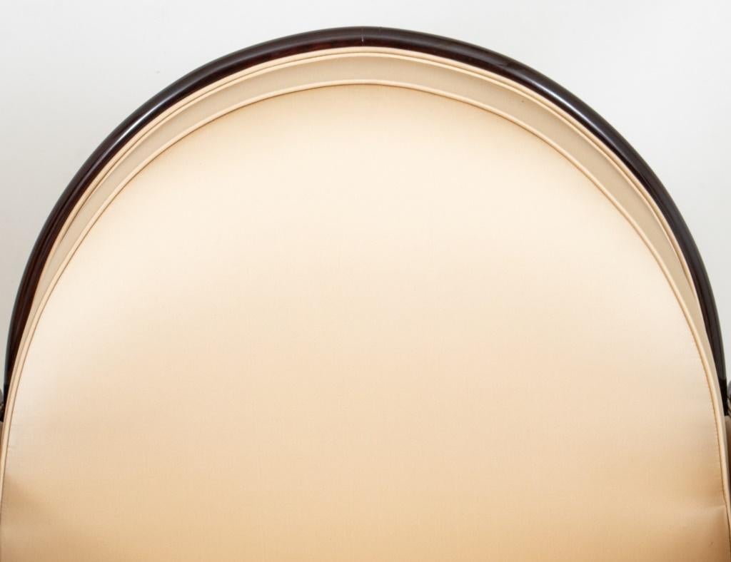 Ruhlmann Art-déco-Sessel aus Satin im Stil von Ruhlmann, 2 (20. Jahrhundert)