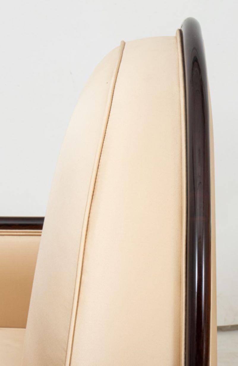Ruhlmann Art-déco-Sessel aus Satin im Stil von Ruhlmann, 2 1