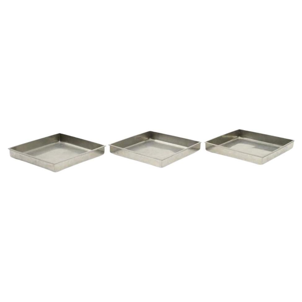 Ruhlmann Platzhalter aus vernickeltem Messing im Angebot
