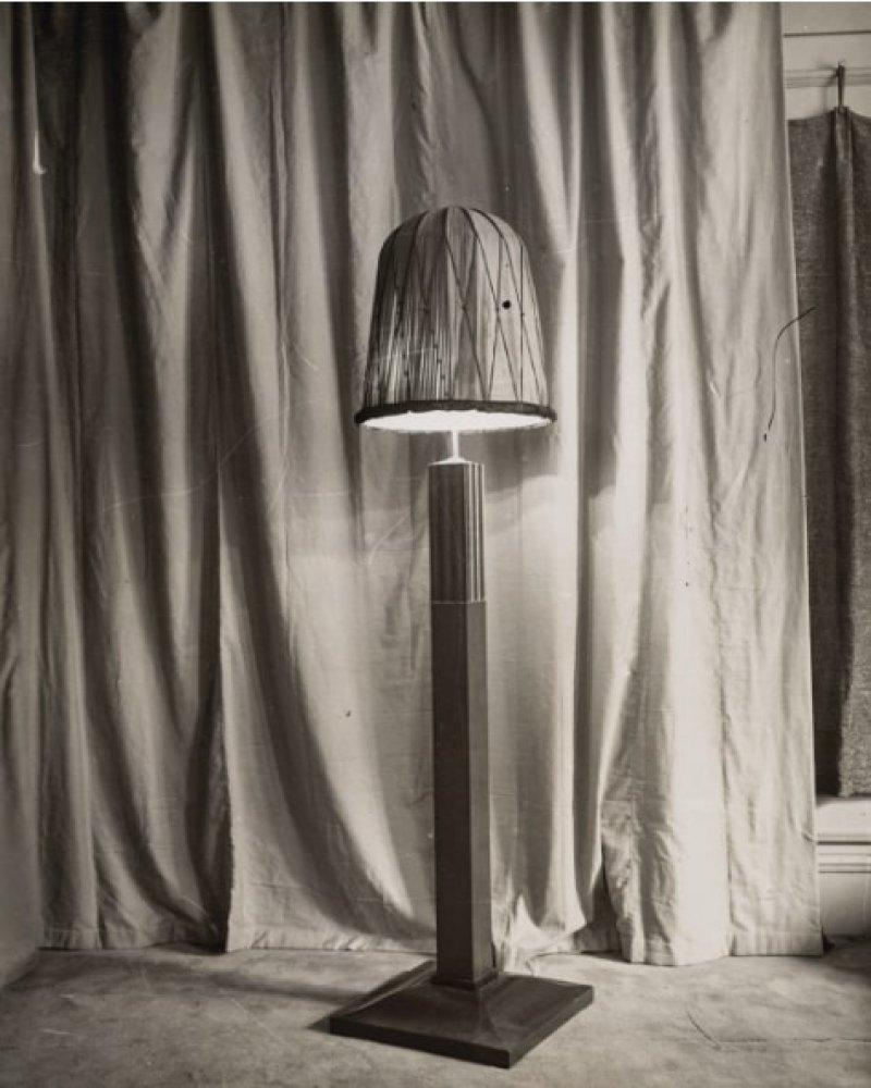 Laiton Lampadaire Ruhlmann 'Normand' en palissandre indien et Oak Oak en vente