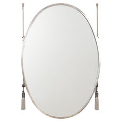 Ruhlmann Oval Silver-Plated Bronze Wall Mirror